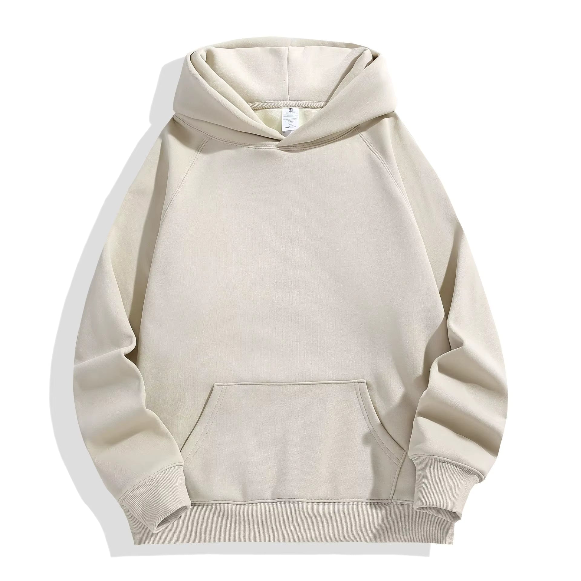 Julian's Menswear XS Khaki Men's Heavyweight 600GSM Cotton Hoodie