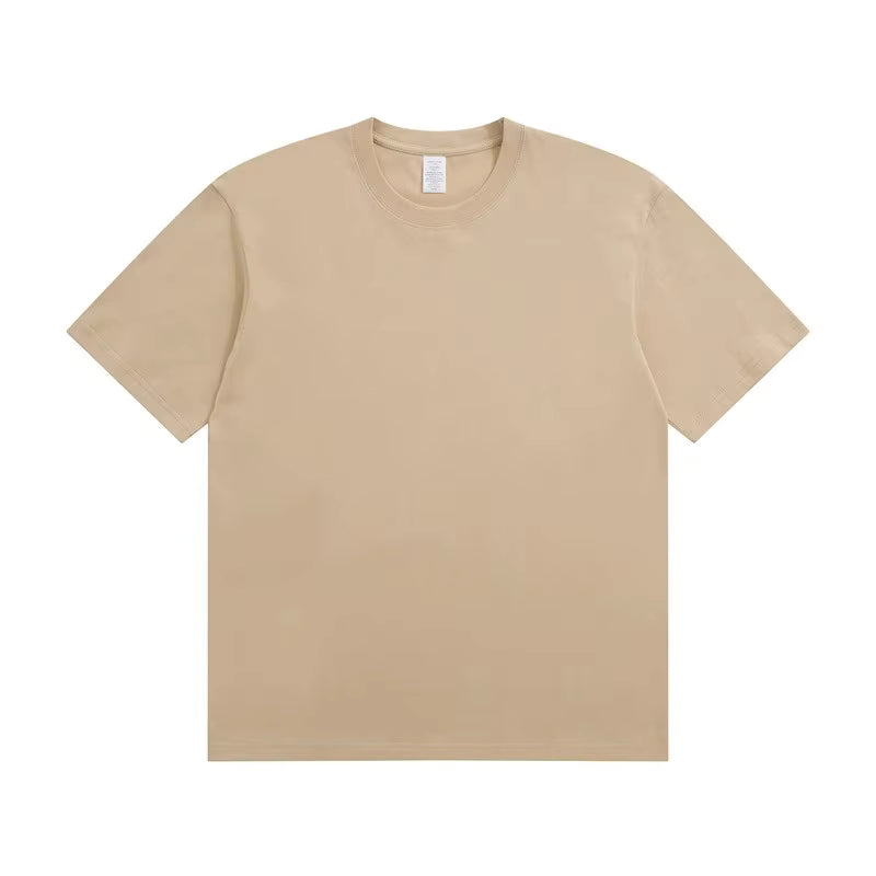 Julian's Menswear S Lite Camel Men's Quality Heavyweight Cotton T-Shirt | Classic Fit O-Neck Shirt