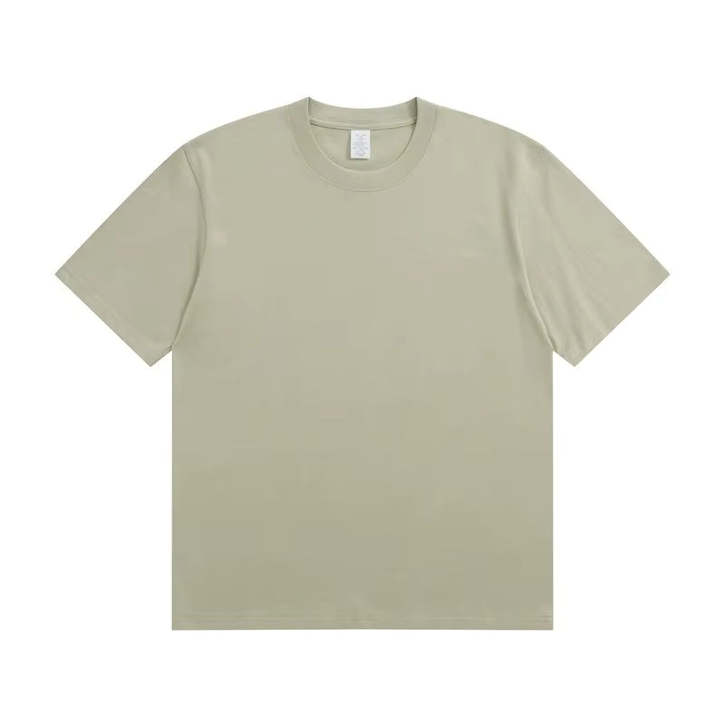 Julian's Menswear Lite Green Premium Heavyweight Cotton T-Shirt | 230GSM Men's Tee | Classic Fit O-Neck Shirt