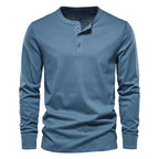 Julian's Menswear Lite Blue Men's Casual Long Sleeve Shirt: Breathable Poly-Cotton Blend, Slim-Fit, 6 Colors, Sizes M-3XL