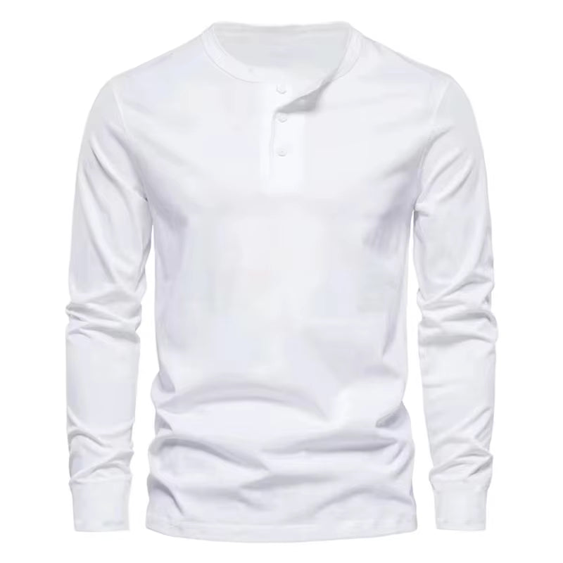Julian's Menswear M White Men's Casual Long Sleeve Shirt: Breathable Polyester-Cotton Blend, Slim-Fit, 6 Colors, Sizes M-3XL