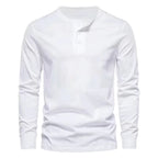 Julian's Menswear M White Men's Casual Long Sleeve Shirt: Breathable Polyester-Cotton Blend, Slim-Fit, 6 Colors, Sizes M-3XL