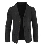 Men's Sweater Cardigan – Button Down V-Neck Cable Knit