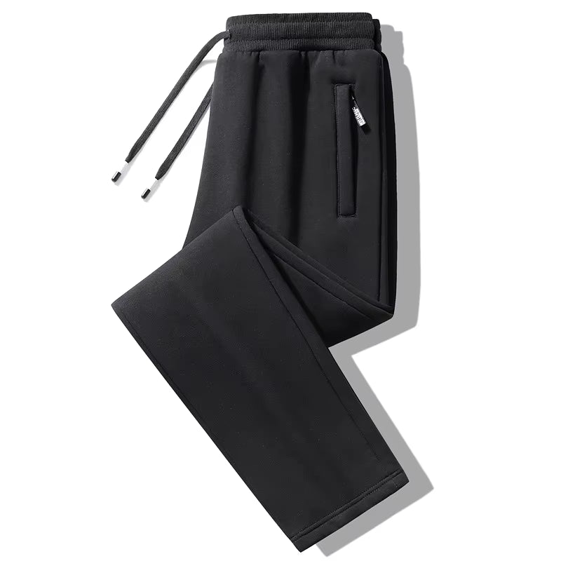 Julian's Menswear M Black Men's Casual Fleece Joggers: Cozy, Classic Style for Comfortable Days
