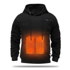 Men's USB Electric Heated Fleece Hoodie - 5-Zone Heating in 4 Colors