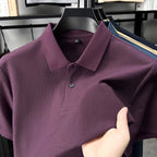 Men's Casual Cotton Polo Shirt - 100% Cotton Anti-Wrinkle Short Sleeve