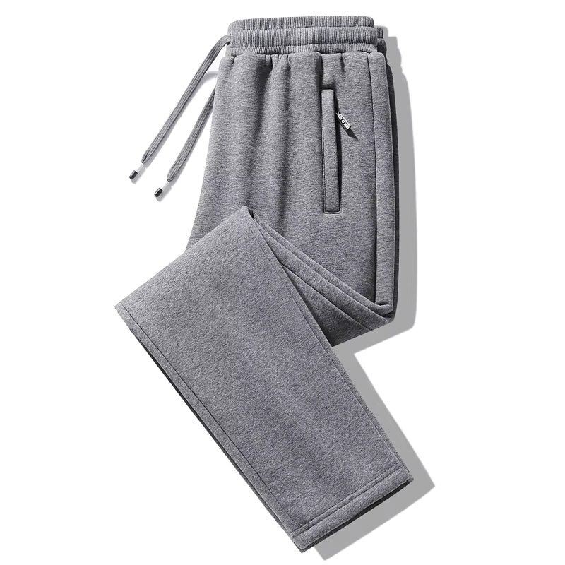 Julian's Menswear M Gray Men's Casual Fleece Joggers: Cozy, Classic Style for Comfortable Days