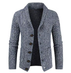 Men's Sweater Cardigan – Button Down V-Neck Cable Knit