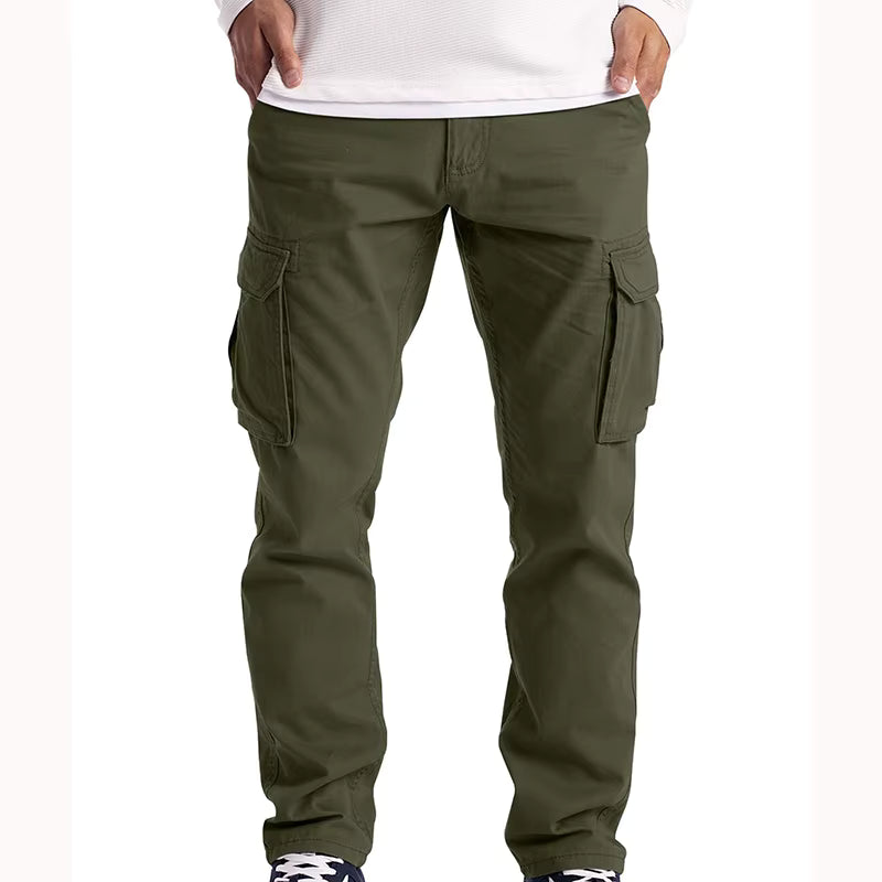 Men's Casual Cotton Cargo Pants - Breathable Cotton Canvas