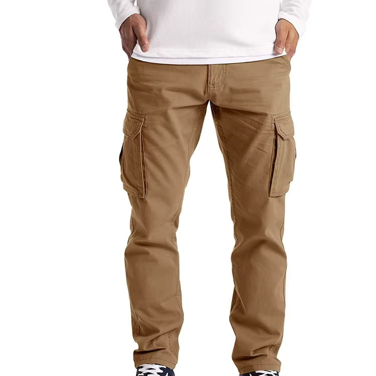 Julian's Menswear S Navy Men's Casual Cotton Cargo Pants - Breathable Cotton Canvas