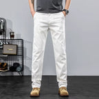 Julian's Menswear 28 Gray Versatile Men's Classic Stretch Chinos for Office, Weekend & Beyond