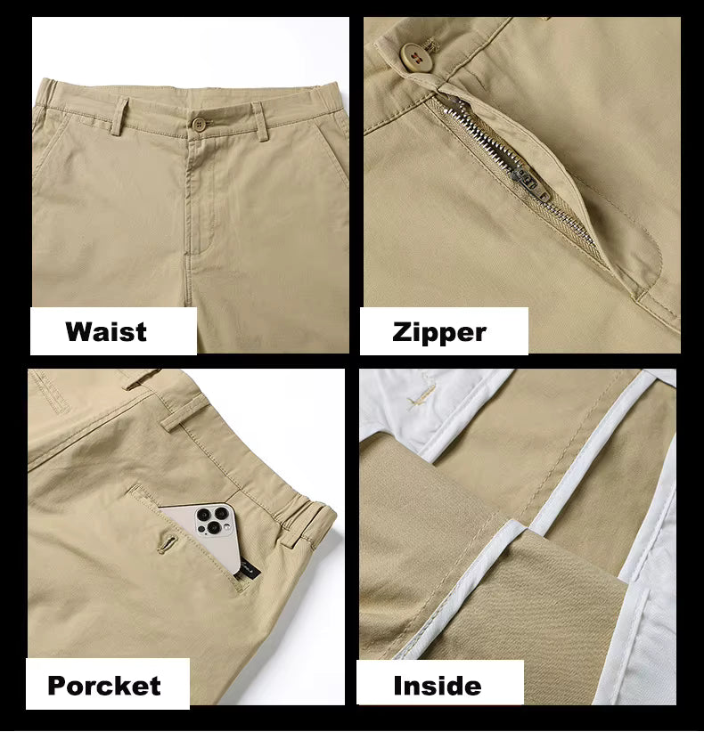 Julian's Menswear # Mint Men's Casual Stretch Bermuda Shorts - Versatile Smart-Casual Look