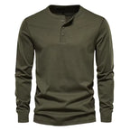 Julian's Menswear M Navy Men's Casual Long Sleeve Shirt: Breathable Polyester-Cotton Blend, Slim-Fit, 6 Colors, Sizes M-3XL