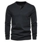 Julian's Menswear M Black Men's Casual Long Sleeve Shirt: Breathable Polyester-Cotton Blend, Slim-Fit, 6 Colors, Sizes M-3XL