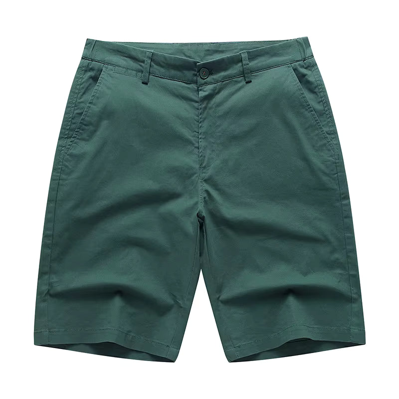 Julian's Menswear # Mint Men's Casual Stretch Bermuda Shorts - Versatile Smart-Casual Look