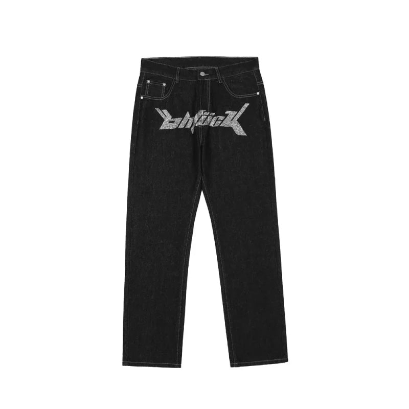 Julian's Menswear S Black Men's Straight Leg Washed Denim Jeans - Black