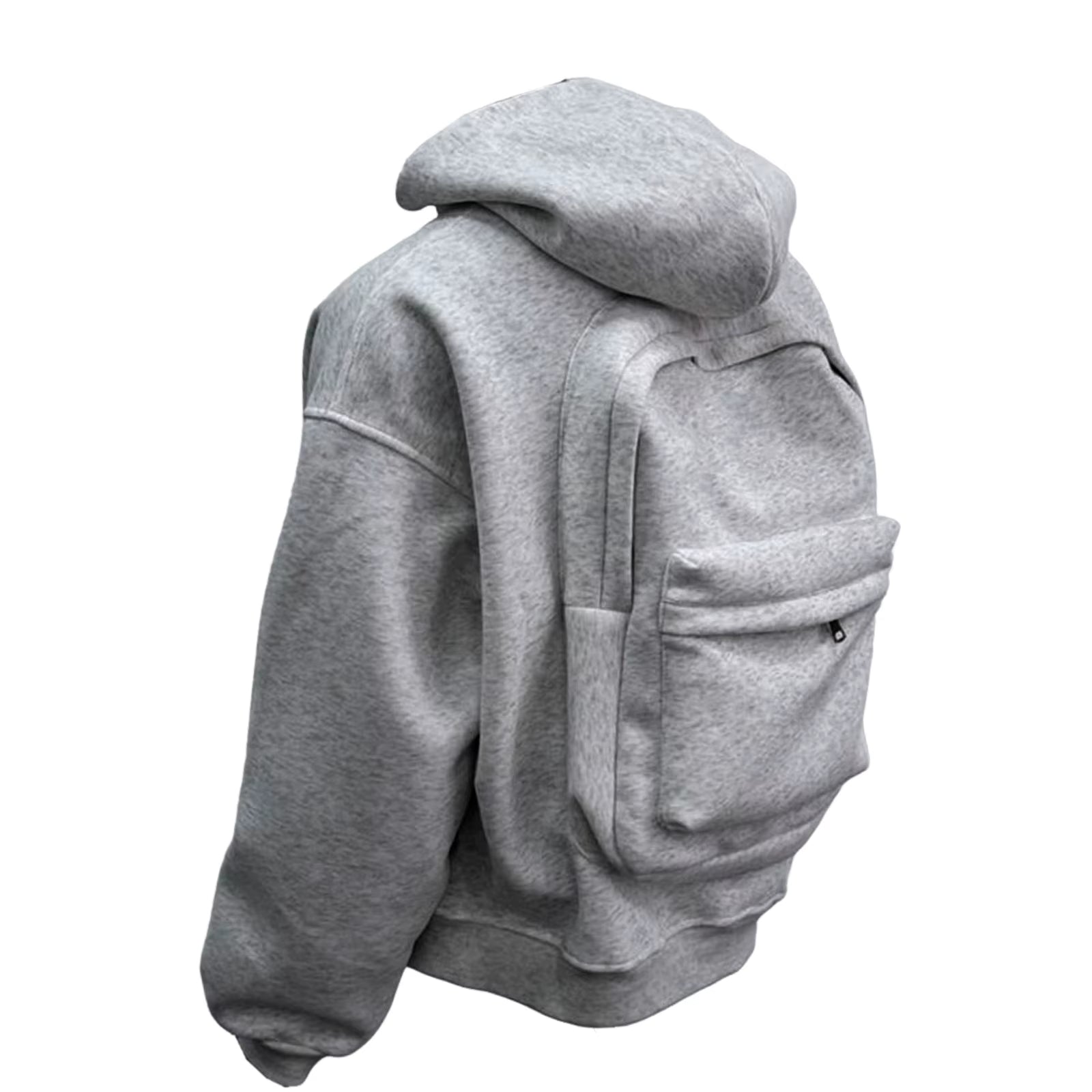 Men's Gray Heavyweight Cotton Zip-Up Hoodie | Julian's Menswear