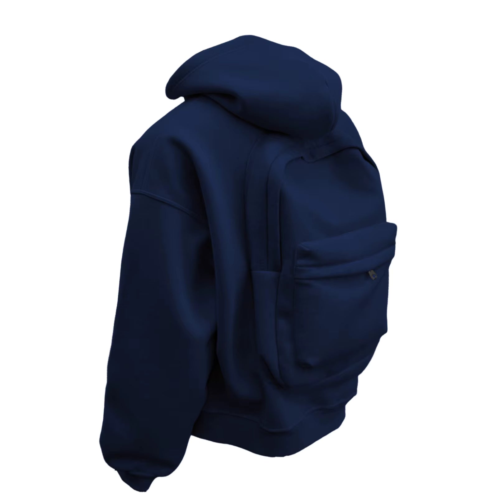 Men's Navy Heavyweight Cotton Zip-Up Hoodie | Julian's Menswear
