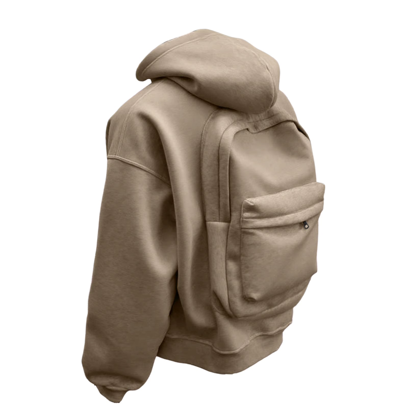 Men's Tan Heavyweight Cotton Zip-Up Hoodie | Julian's Menswear