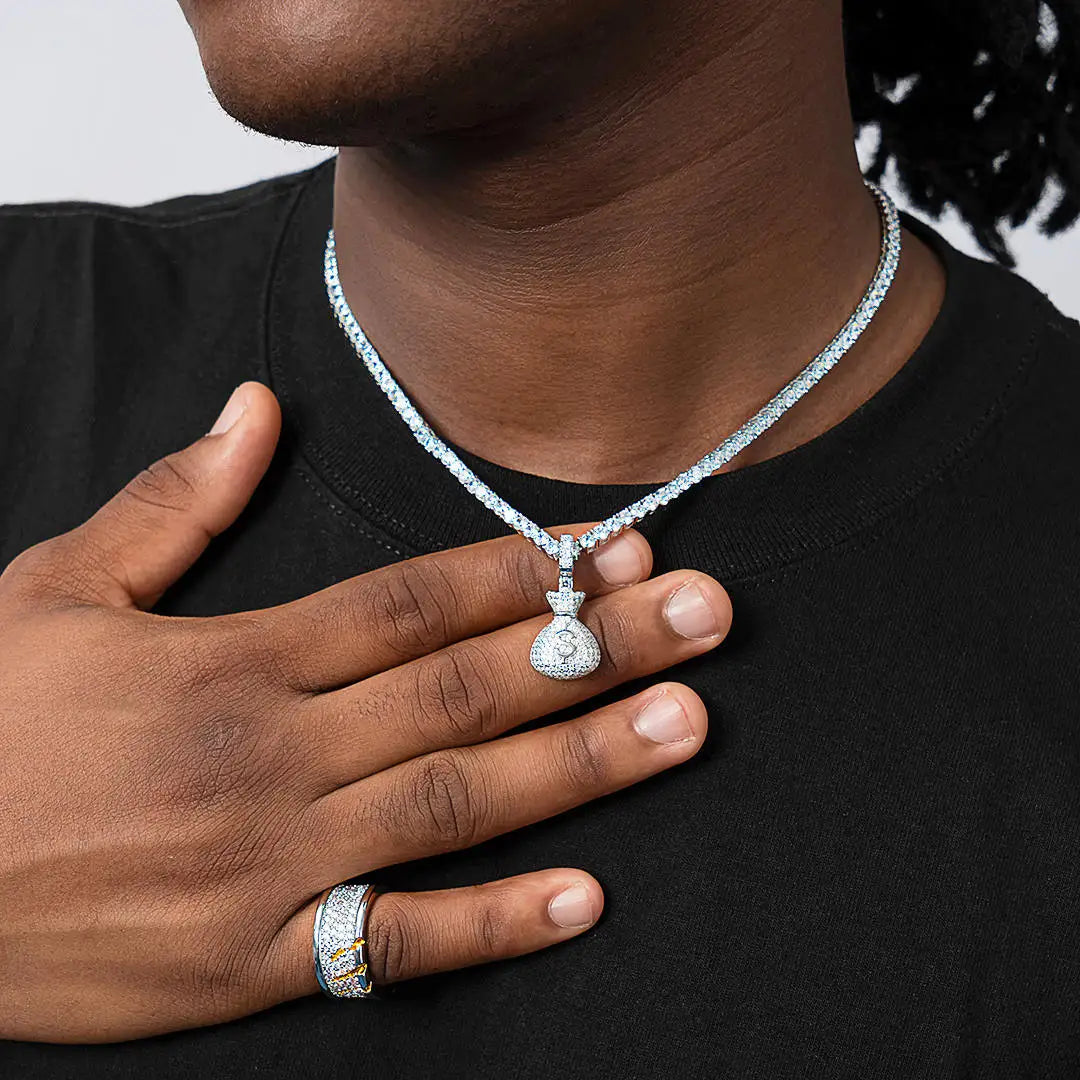 Moneybag Iced Out Pendant