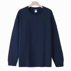 Julian's Menswear S Navy Men's 260g Cotton Long Sleeve Shirt - Breathable Cotton Shirt