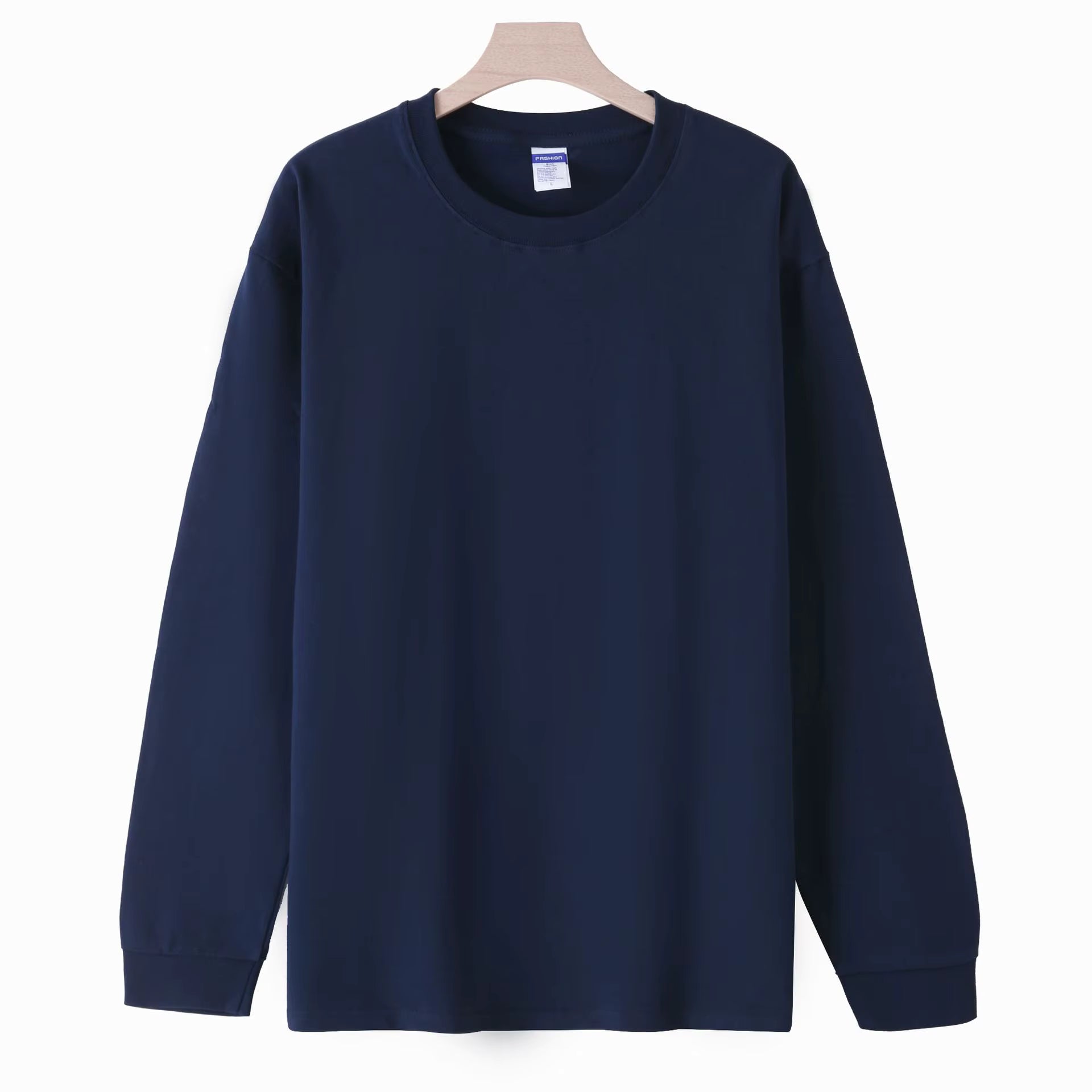 Julian's Menswear S Navy Men's 260g Cotton Long Sleeve Shirt - Breathable Cotton Shirt