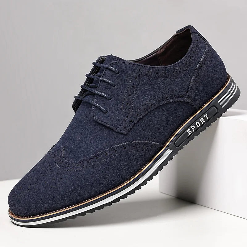 Men's Navy Blue Casual Low-Top Shoes - Julian's Menswear