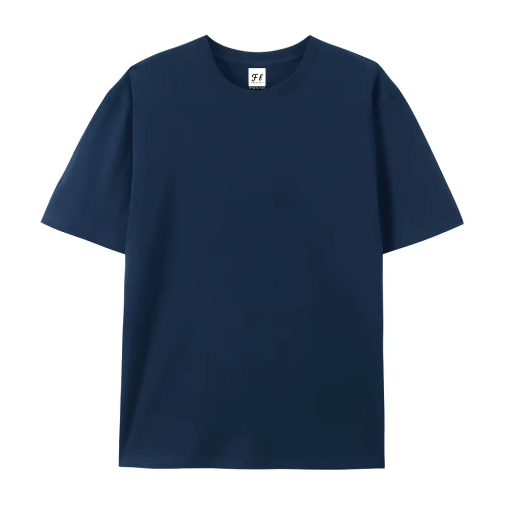 Navy Blue Heavyweight Cotton T-Shirt