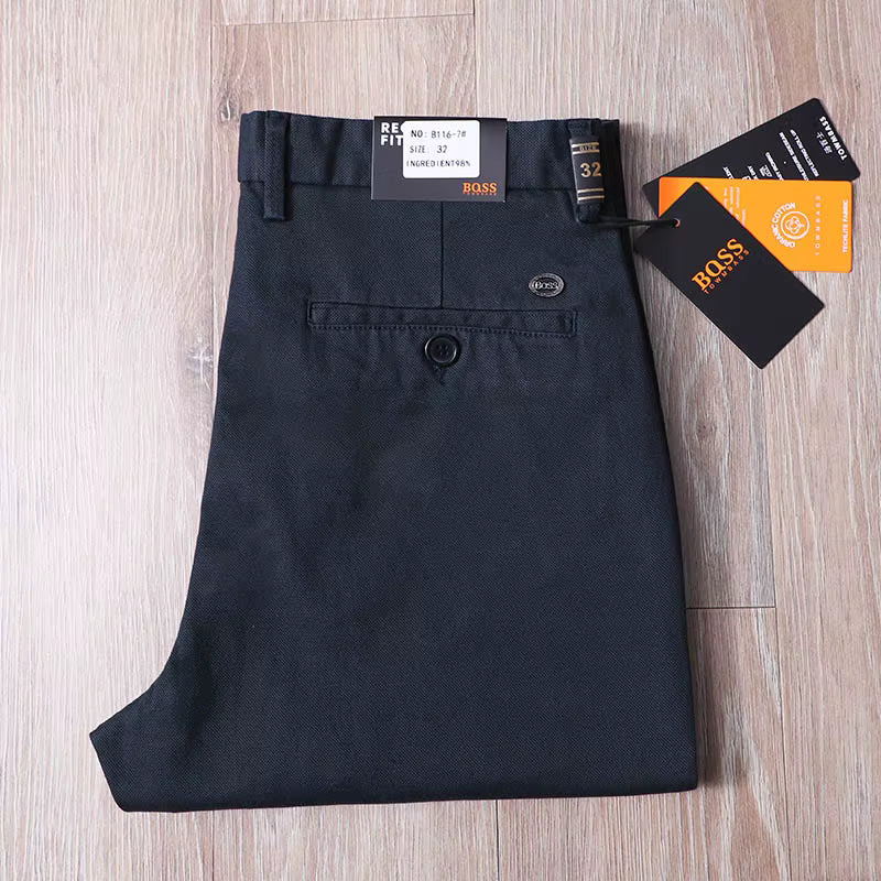 Julian's Menswear 31 Navy Men's Cotton Blend Chino Pants - Versatile and Comfortable for Effortless Style