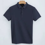 Julian's Menswear S Navy Men's 230GSM Casual Cotton Polo Shirt - Classic Smart-Casual Style in 9 Colors, S-5XL