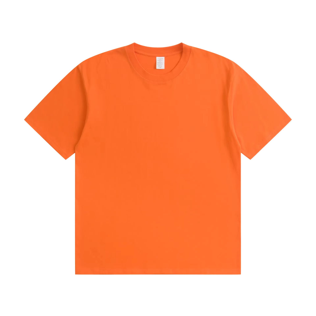 Julian's Menswear S Orange Men's Quality Heavyweight Cotton T-Shirt | Classic Fit O-Neck Shirt