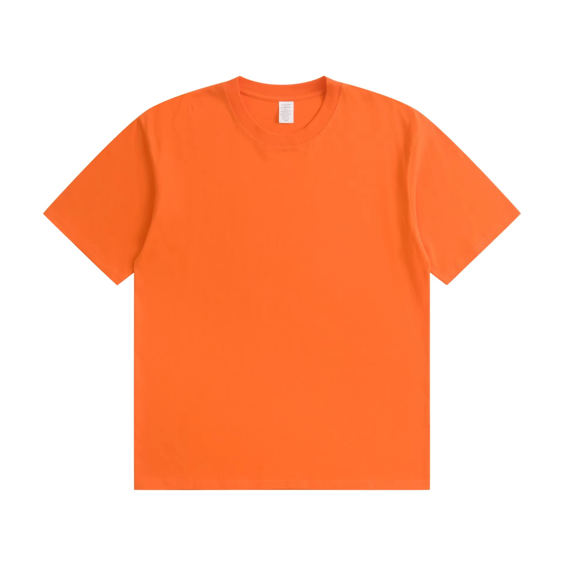 Julian's Menswear Orange Premium Heavyweight Cotton T-Shirt | 230GSM Men's Tee | Classic Fit O-Neck Shirt