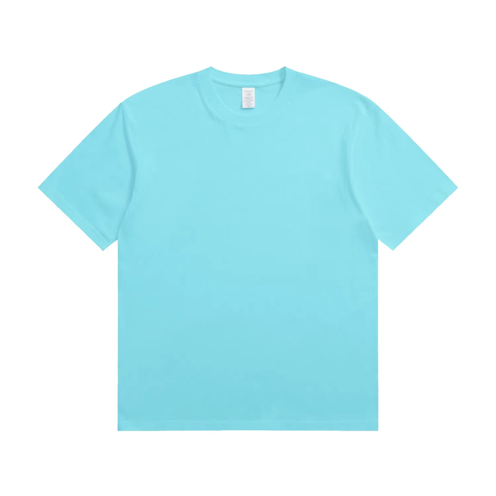 Julian's Menswear S Pastel Blue Men's Quality Heavyweight Cotton T-Shirt | Classic Fit O-Neck Shirt