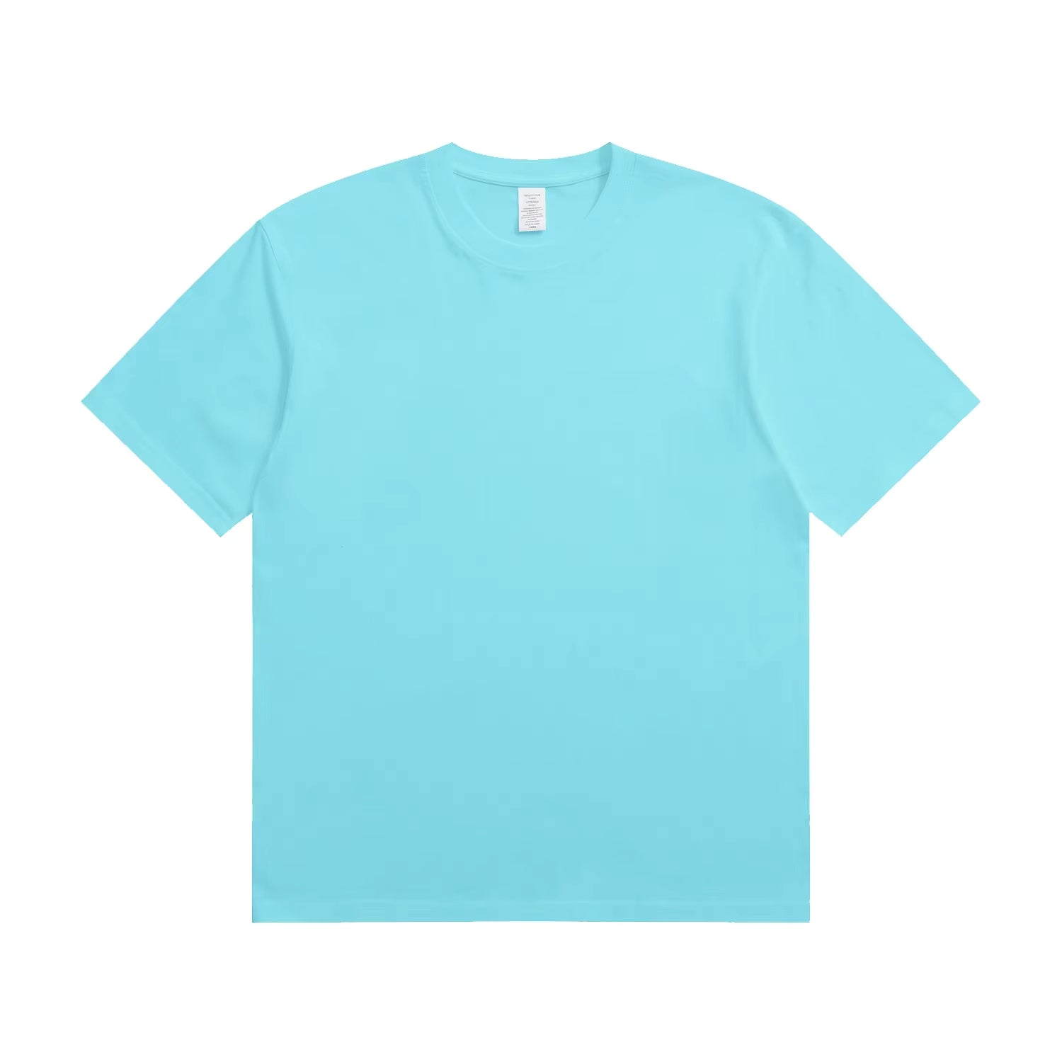Julian's Menswear Pastel Blue Premium Heavyweight Cotton T-Shirt | 230GSM Men's Tee | Classic Fit O-Neck Shirt