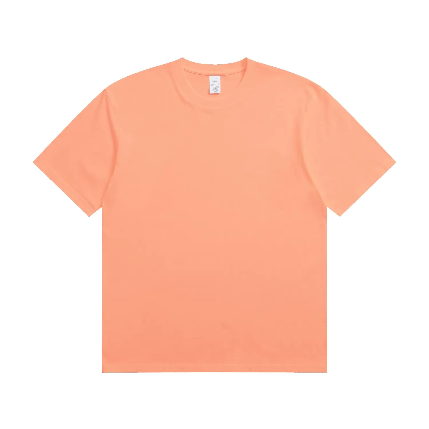 Julian's Menswear Pastel Peach Premium Heavyweight Cotton T-Shirt | 230GSM Men's Tee | Classic Fit O-Neck Shirt