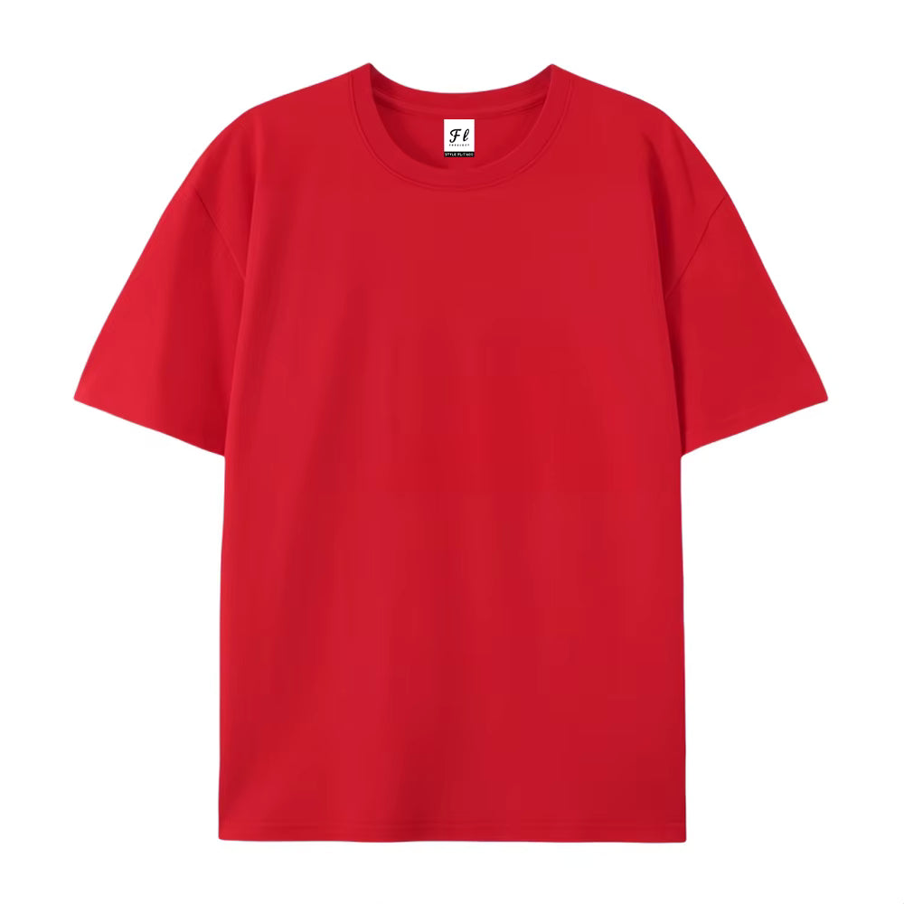 Julian's Menswear S Red Men's 230GSM Heavyweight Cotton T-Shirt - Breathable and Quick-Dry