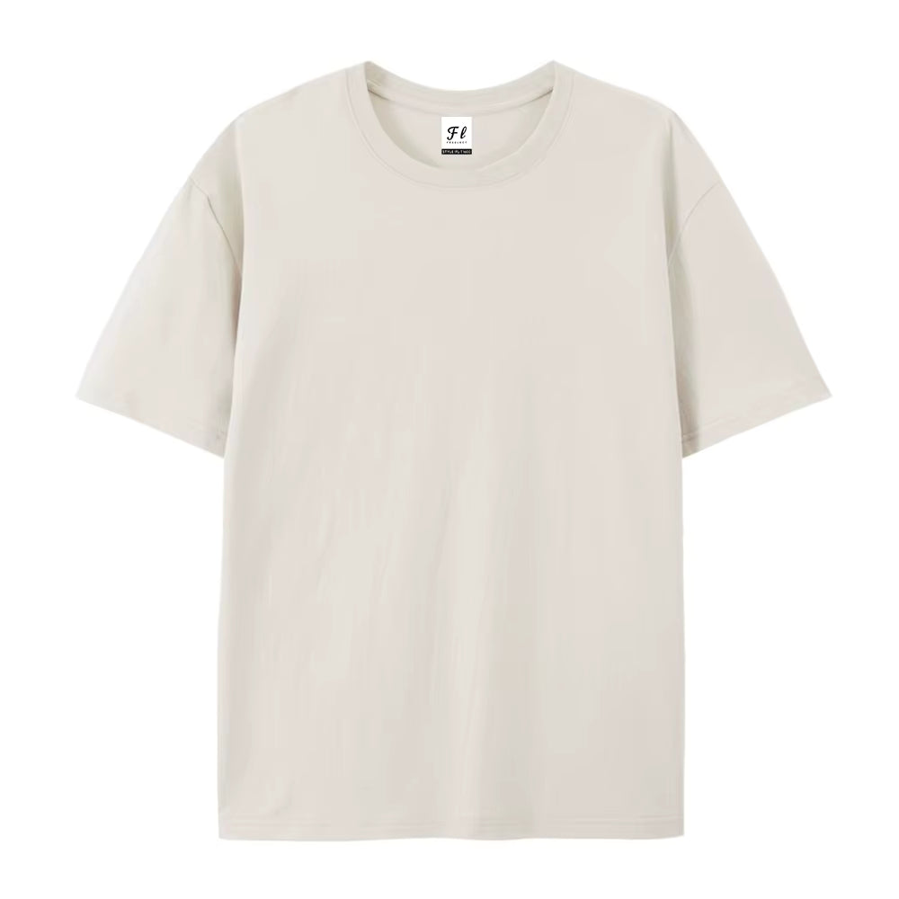 Julian's Menswear S Silver Men's 230GSM Heavyweight Cotton T-Shirt - Breathable and Quick-Dry