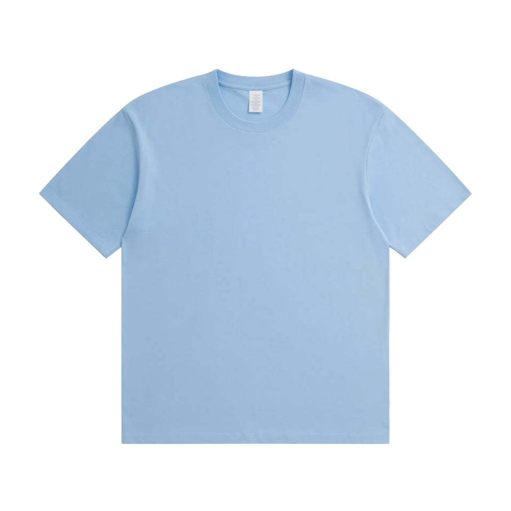 Julian's Menswear S Sky Blue Men's Quality Heavyweight Cotton T-Shirt | Classic Fit O-Neck Shirt