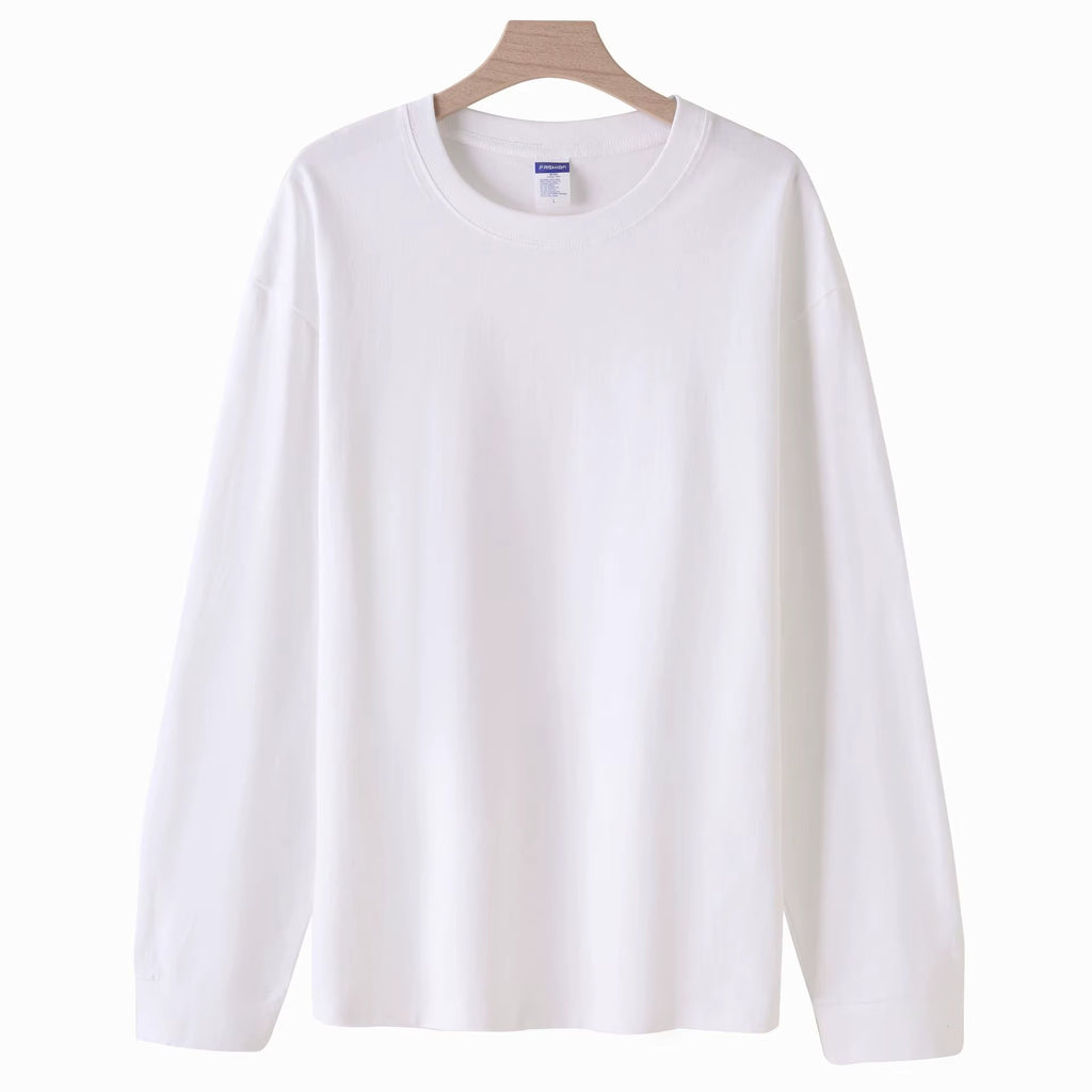 Julian's Menswear S White Men's 260g Cotton Long Sleeve Shirt - Breathable Cotton Shirt