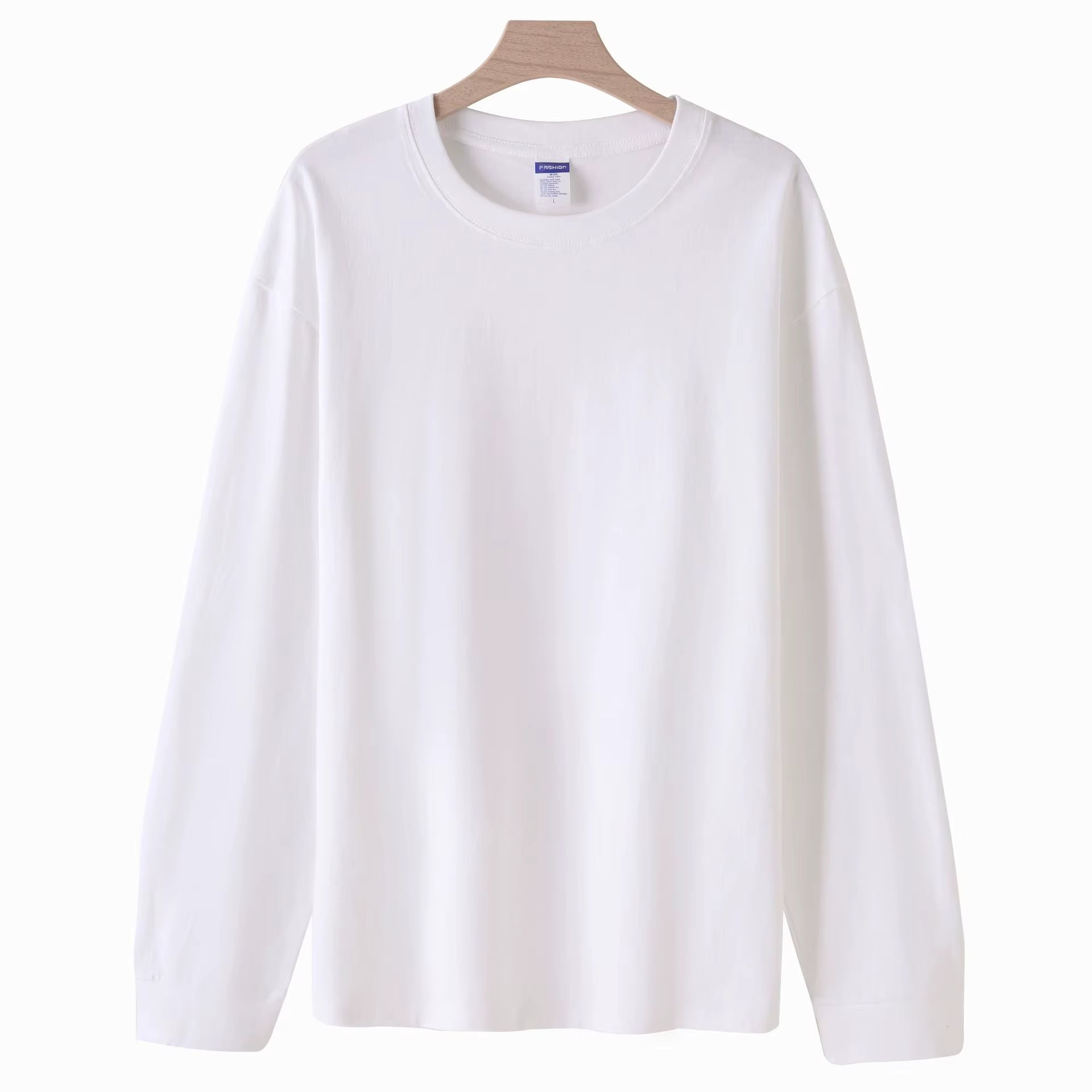 Julian's Menswear S White Men's 260g Cotton Long Sleeve Shirt - Breathable Cotton Shirt