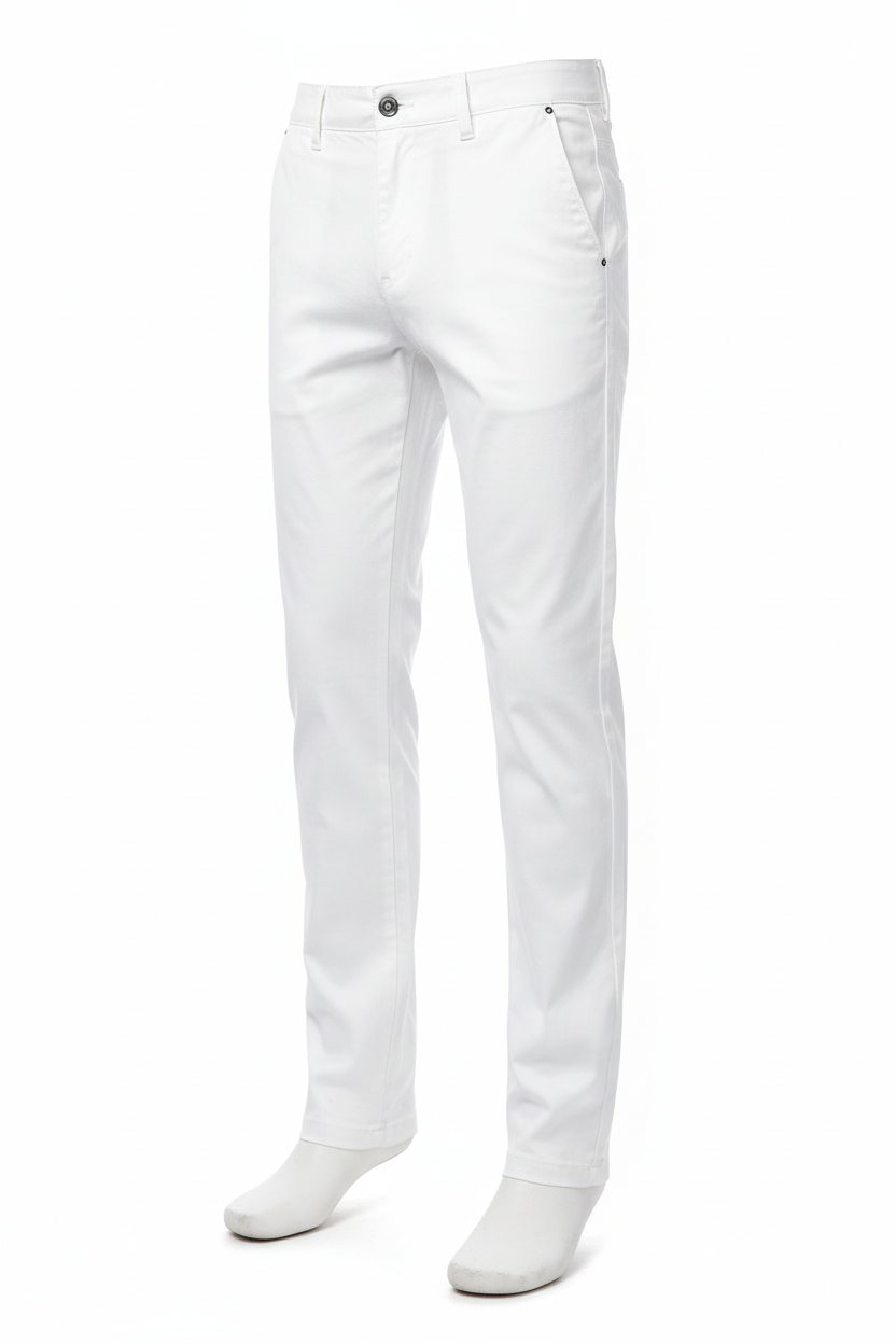 Men's White Classic Chino Pants - Julian's Menswear