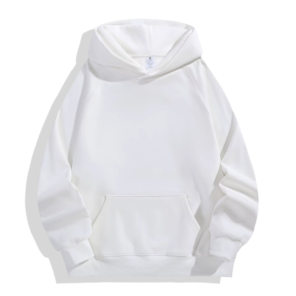 Julian's Menswear XS White Men's Heavyweight 600GSM Cotton Hoodie
