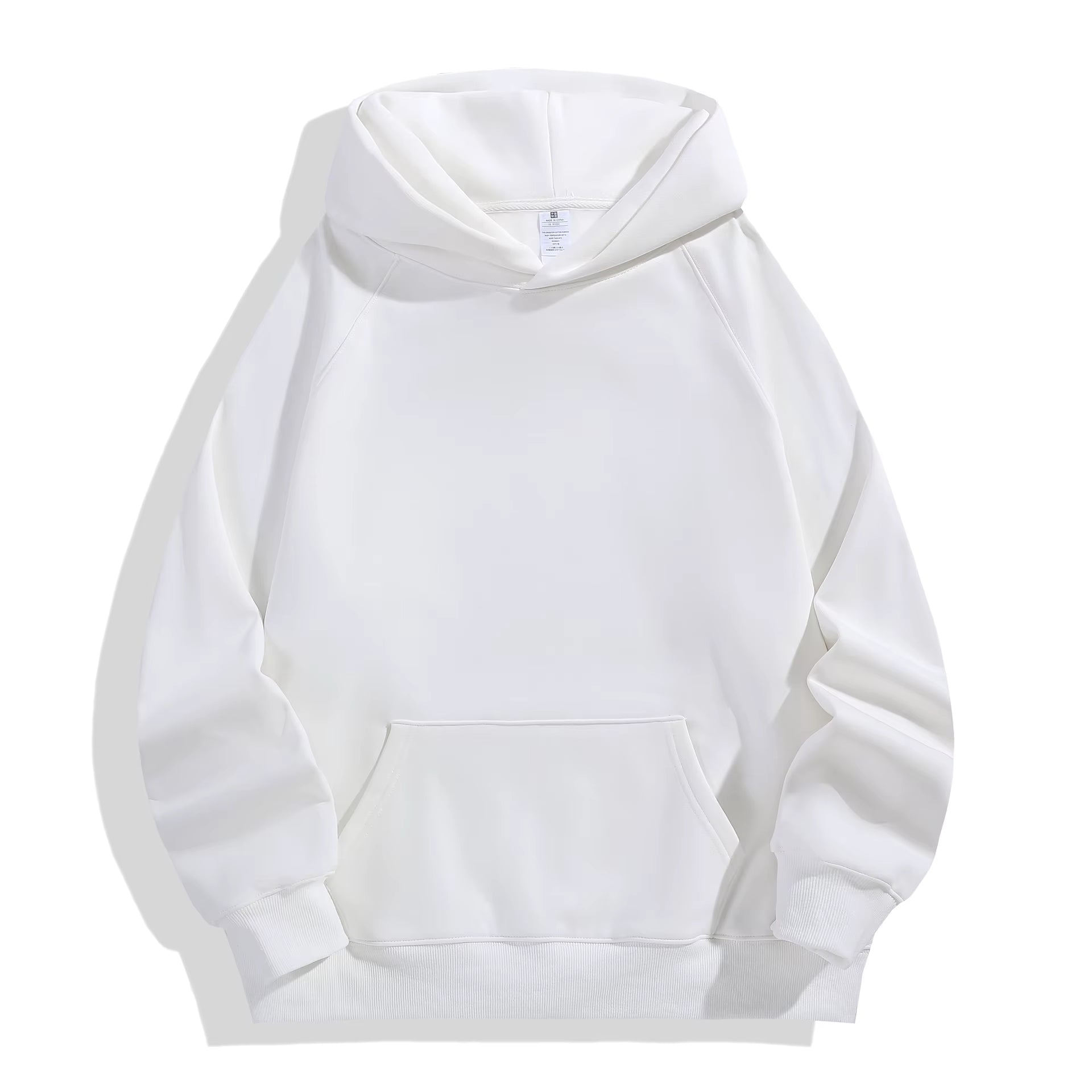 Julian's Menswear XS White Men's Heavyweight 600GSM Cotton Hoodie