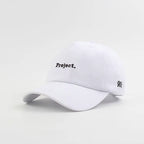 Julian's Menswear - One Size White Men's 90s Style Adjustable Cap - Classic Curved Brim Hat