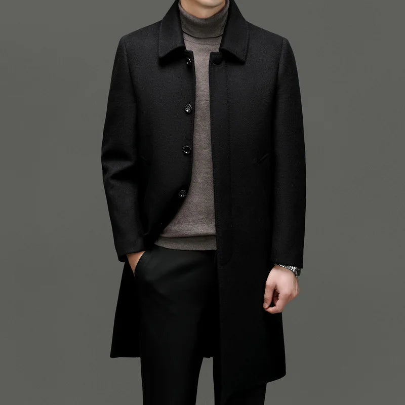 Men's Black Casual Winter Coat - Julian's Menswear