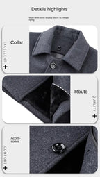 Julian's Menswear M Gray Men's Wool Blend Casual Winter Coat