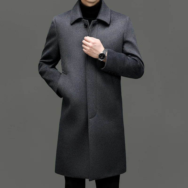 Men's Gray Casual Winter Coat - Julian's Menswear