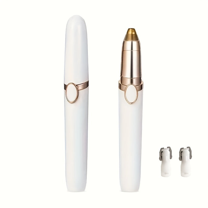 [Compact Nose Trimmer] Portable Compact Red Electric Nose Hair Trimmer | Rechargeable Lithium Battery, Stylish Golden Accents, Mini Design for Men's Grooming, USB Charging - Modern Nose Hair Trimmer, Grooming Essentials