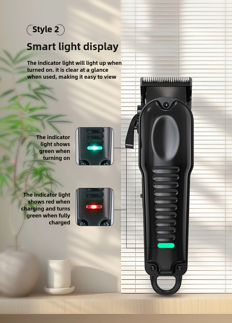 3-in-1 Professional Men's Grooming Kit: Wireless Hair Clipper, Trimmer & Electric Foil Shaver with LED Display - USB Rechargeable, Perfect for Home, Travel & Barbershops