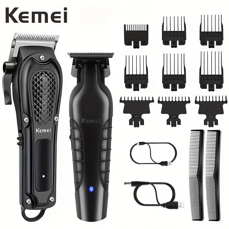 Kemei Professional Men'S Grooming Kit Hair Clipper Beard Trimmer And Reciprocating Shaver Available In Single 2pcs Or 3pcs Set Suitable For Home And Salon Use Perfect Holiday Gift For Dad